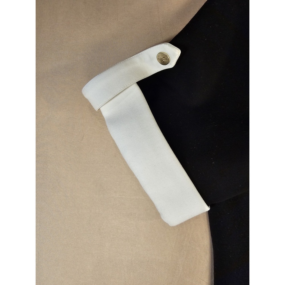 Hale Bob Black White Mini Dress S Y2K Mod Zip Front Preppy - Picture 2 of 3